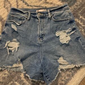 Denim High Rise 90s Boyfriend Shorts